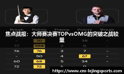 焦点战报：大师赛决赛TOPvsOMG的突破之战较量